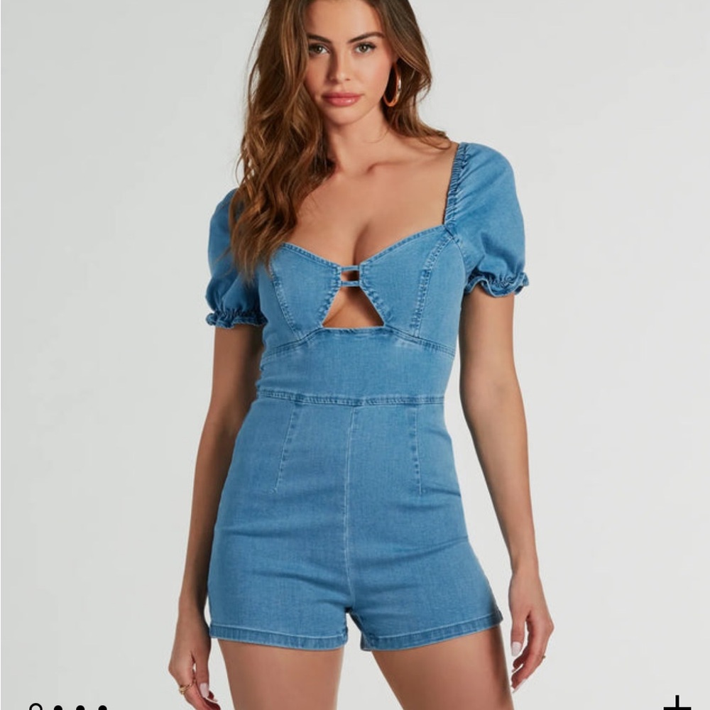 Denim romper